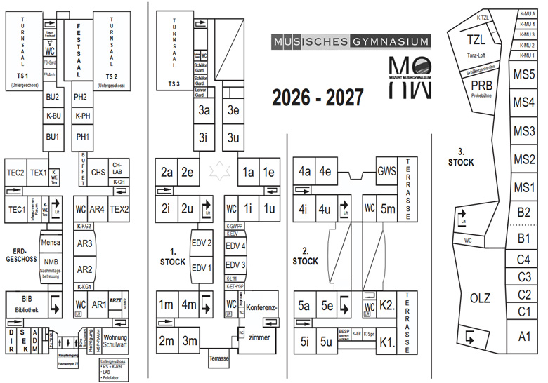 Der Gebäudeplan Das Musisches Gymnasium Salzburg